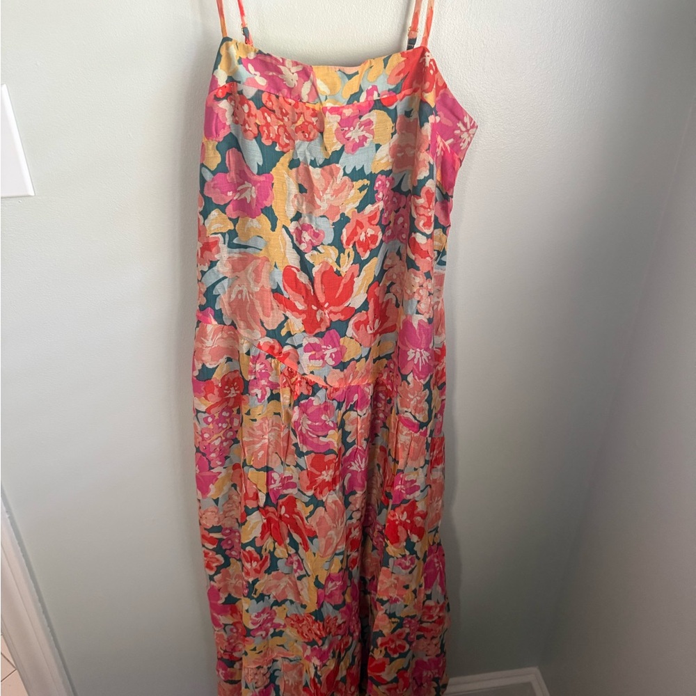 Floral Maxi Dress with adjustable
Straps